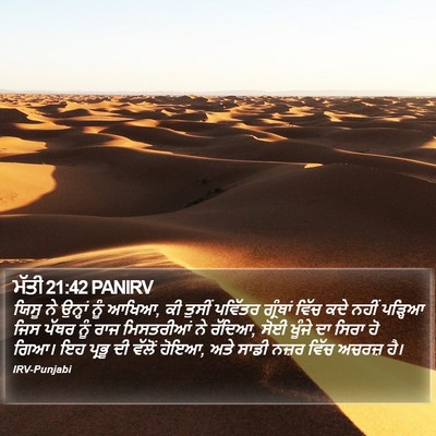 ਮੱਤੀ 21:42 PANIRV Bible Verse Image