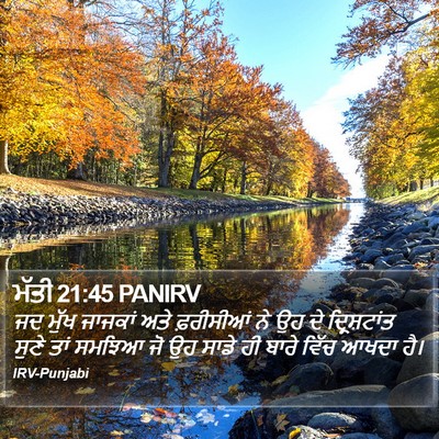 ਮੱਤੀ 21:45 PANIRV Bible Verse Image