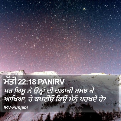 ਮੱਤੀ 22:18 PANIRV Bible Verse Image