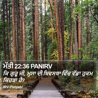 ਮੱਤੀ 22:36 PANIRV Bible Verse Image