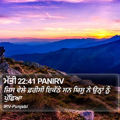 ਮੱਤੀ 22:41 PANIRV Bible Verse Image