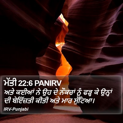 ਮੱਤੀ 22:6 PANIRV Bible Verse Image