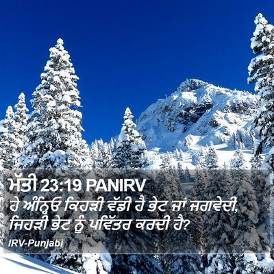 ਮੱਤੀ 23:19 PANIRV Bible Verse Image