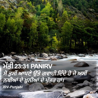 ਮੱਤੀ 23:31 PANIRV Bible Verse Image