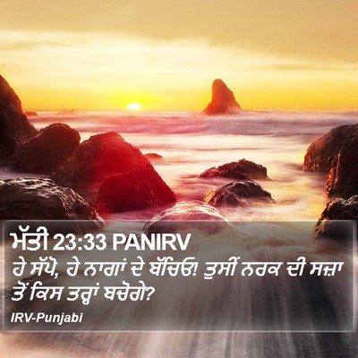 ਮੱਤੀ 23:33 PANIRV Bible Verse Image