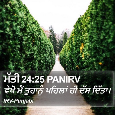 ਮੱਤੀ 24:25 PANIRV Bible Verse Image