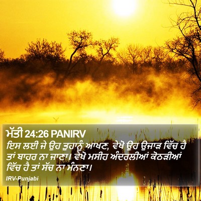 ਮੱਤੀ 24:26 PANIRV Bible Verse Image