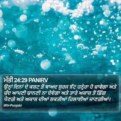 ਮੱਤੀ 24:29 PANIRV Bible Verse Image