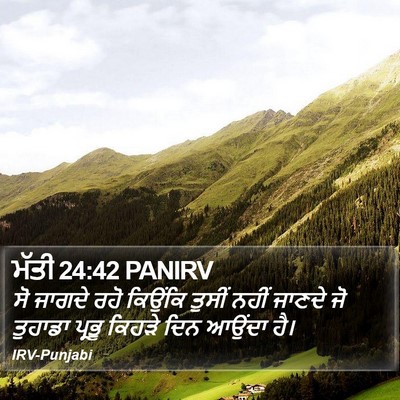 ਮੱਤੀ 24:42 PANIRV Bible Verse Image
