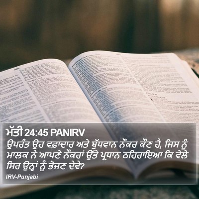 ਮੱਤੀ 24:45 PANIRV Bible Verse Image