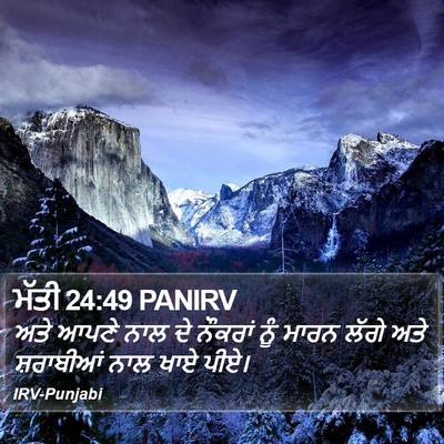 ਮੱਤੀ 24:49 PANIRV Bible Verse Image