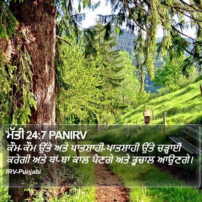 ਮੱਤੀ 24:7 PANIRV Bible Verse Image