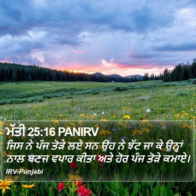 ਮੱਤੀ 25:16 PANIRV Bible Verse Image