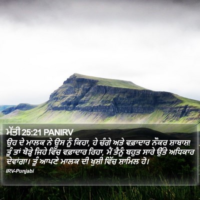 ਮੱਤੀ 25:21 PANIRV Bible Verse Image