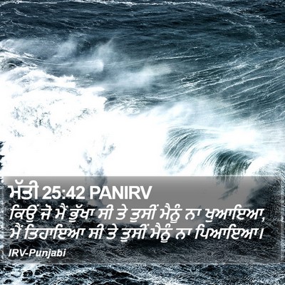 ਮੱਤੀ 25:42 PANIRV Bible Verse Image