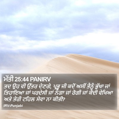 ਮੱਤੀ 25:44 PANIRV Bible Verse Image