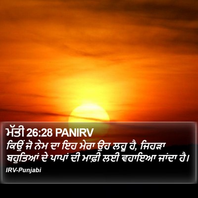 ਮੱਤੀ 26:28 PANIRV Bible Verse Image