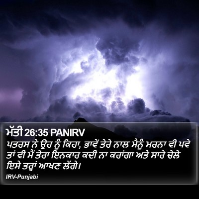 ਮੱਤੀ 26:35 PANIRV Bible Verse Image
