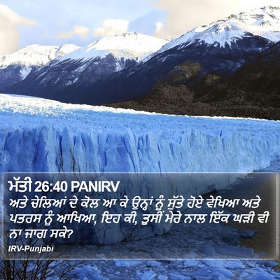 ਮੱਤੀ 26:40 PANIRV Bible Verse Image