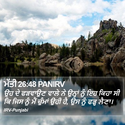 ਮੱਤੀ 26:48 PANIRV Bible Verse Image