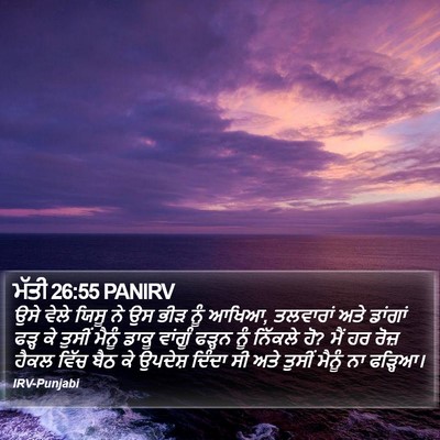 ਮੱਤੀ 26:55 PANIRV Bible Verse Image