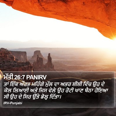 ਮੱਤੀ 26:7 PANIRV Bible Verse Image