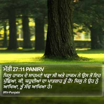 ਮੱਤੀ 27:11 PANIRV Bible Verse Image