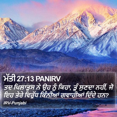 ਮੱਤੀ 27:13 PANIRV Bible Verse Image