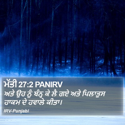 ਮੱਤੀ 27:2 PANIRV Bible Verse Image