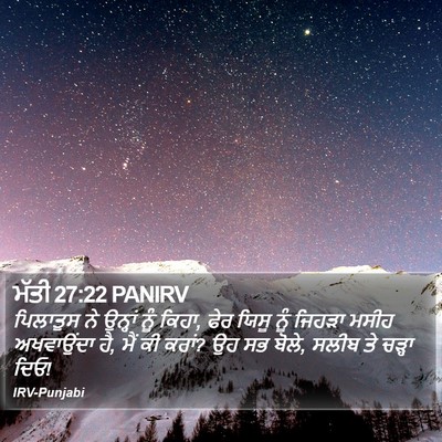 ਮੱਤੀ 27:22 PANIRV Bible Verse Image