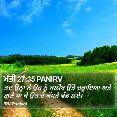 ਮੱਤੀ 27:35 PANIRV Bible Verse Image