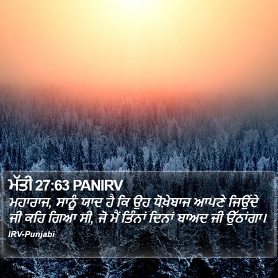 ਮੱਤੀ 27:63 PANIRV Bible Verse Image