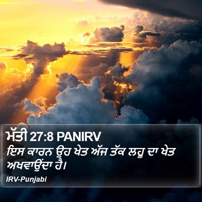 ਮੱਤੀ 27:8 PANIRV Bible Verse Image