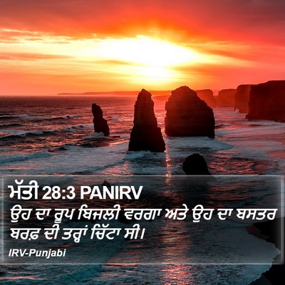 ਮੱਤੀ 28:3 PANIRV Bible Verse Image