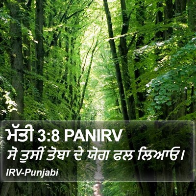 ਮੱਤੀ 3:8 PANIRV Bible Verse Image