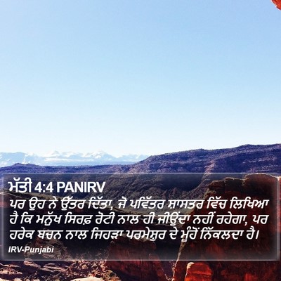 ਮੱਤੀ 4:4 PANIRV Bible Verse Image