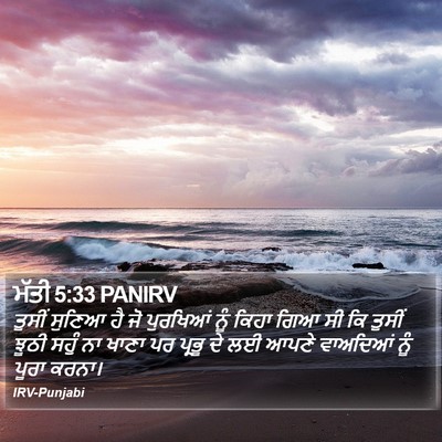 ਮੱਤੀ 5:33 PANIRV Bible Verse Image