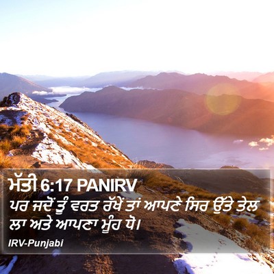 ਮੱਤੀ 6:17 PANIRV Bible Verse Image