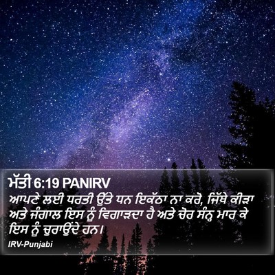 ਮੱਤੀ 6:19 PANIRV Bible Verse Image