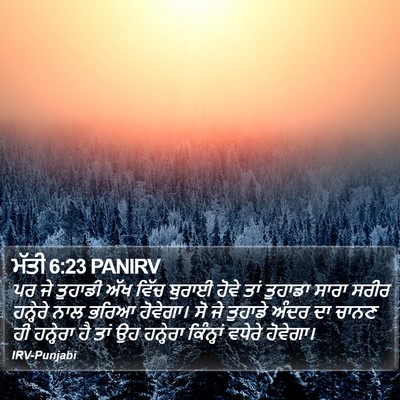 ਮੱਤੀ 6:23 PANIRV Bible Verse Image
