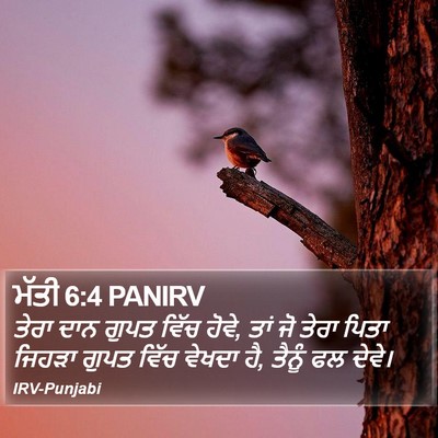 ਮੱਤੀ 6:4 PANIRV Bible Verse Image