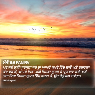 ਮੱਤੀ 6:6 PANIRV Bible Verse Image