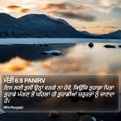 ਮੱਤੀ 6:8 PANIRV Bible Verse Image