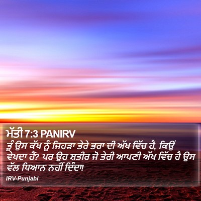 ਮੱਤੀ 7:3 PANIRV Bible Verse Image