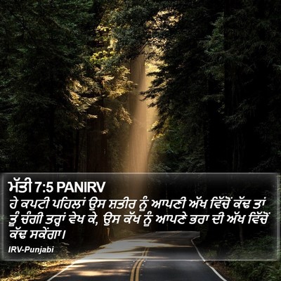 ਮੱਤੀ 7:5 PANIRV Bible Verse Image