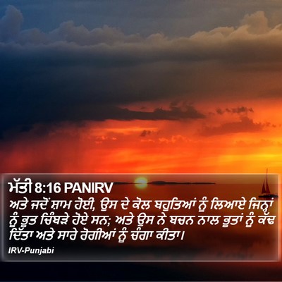 ਮੱਤੀ 8:16 PANIRV Bible Verse Image