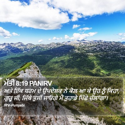 ਮੱਤੀ 8:19 PANIRV Bible Verse Image