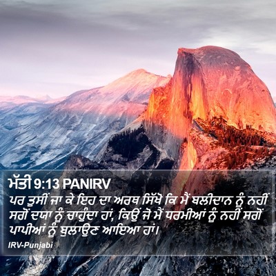 ਮੱਤੀ 9:13 PANIRV Bible Verse Image