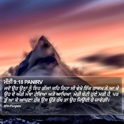 ਮੱਤੀ 9:18 PANIRV Bible Verse Image