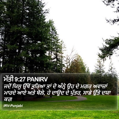 ਮੱਤੀ 9:27 PANIRV Bible Verse Image